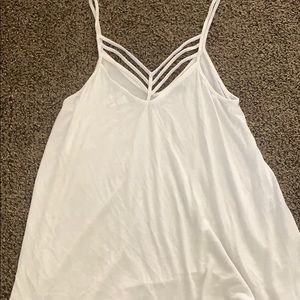 Express white flowy tank top